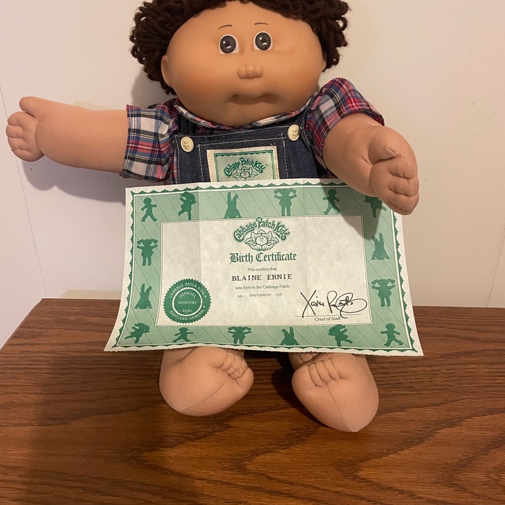Cabbage Patch Kids Doll in Plaid Outfit